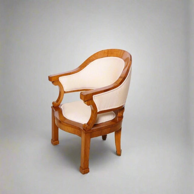 Pair of Antique Biedermeier Cherrywood Armchairs, Attr. to Joseph Danhauser For Sale - Image 15 of 18