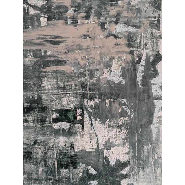 Dark Green Original Large Scale Abstract Expressionist Painting on Canvas For Sale - Image 8 of 12