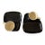 Mid 20th Century Mid Century Modern Ceramic Black and White "Tv Set" by Rubel - 4 pcs For Sale