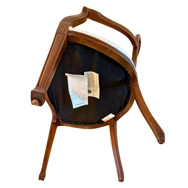 1990s Ethan Allen, Hepplewhite-Style Spider Back Armchair For Sale - Image 9 of 18