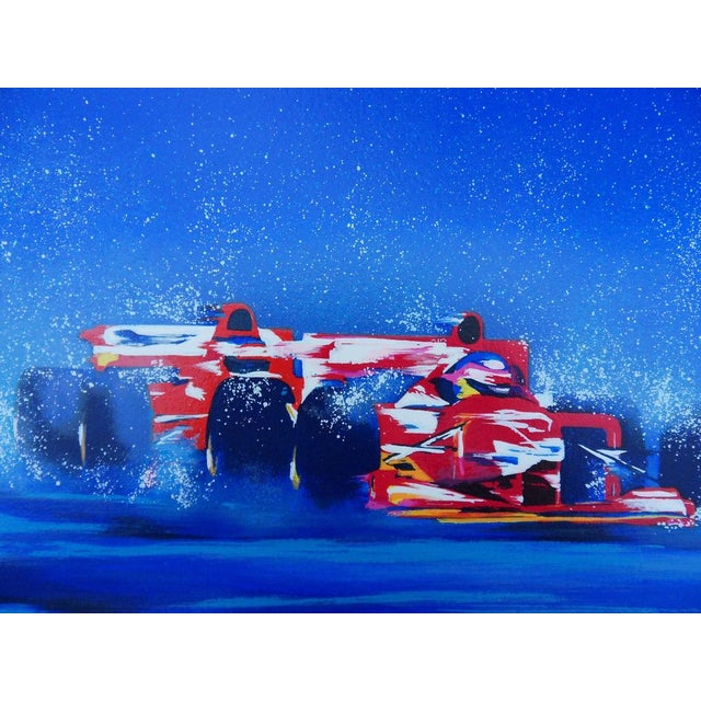 Victor Spahn (1949) Formula 1 Ferrari Duel Original color silkscreen print Signed in pencil Limited edition of 350 copies...