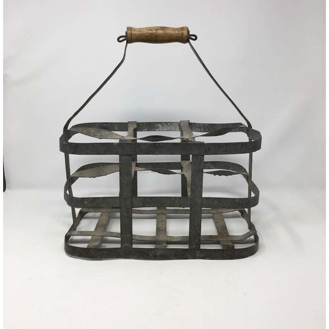 Early 20th Century French Six Bottle Wine Carrier Basket From France Chairish