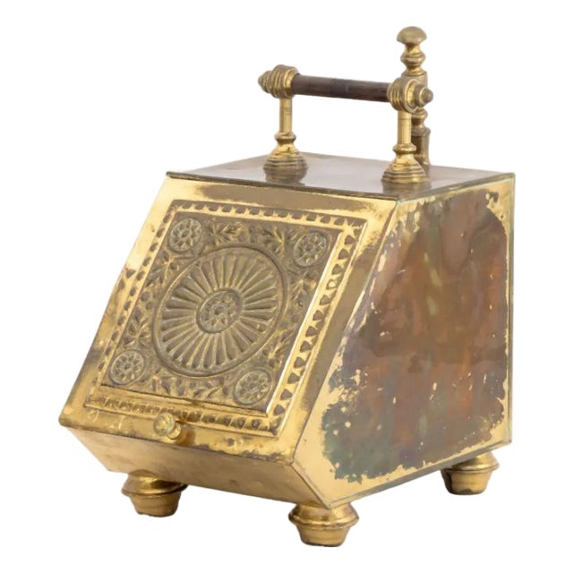 Victorian Brass Coal Scuttle, 19th C. For Sale