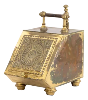 Victorian Brass Coal Scuttle, 19th C.