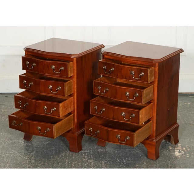 Small Georgian Style Nightstands, Set of 2 For Sale - Image 6 of 11
