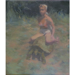 "Simone Cousteau" Tropical Adventure Original Figurative Art Print by Michelle Farro For Sale