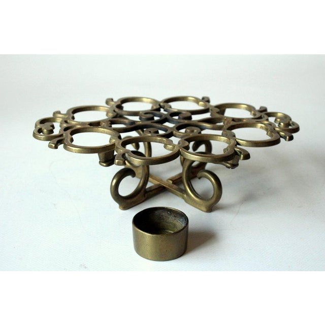 Mid-Century Modern Solid Brass Tea Warmer - Trevit - Vintage From the 60s For Sale - Image 3 of 7