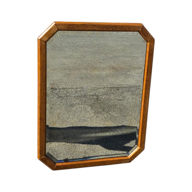 1920 Arts and Craft Oak Mirror. For Sale - Image 9 of 10