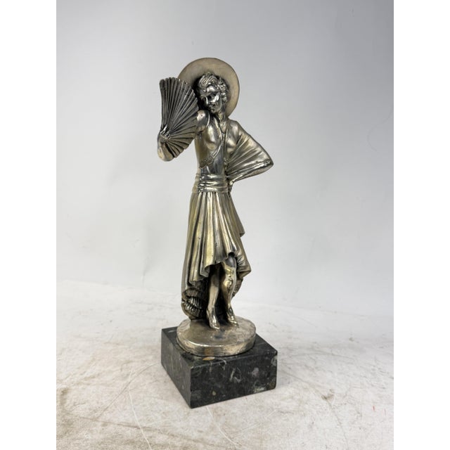 Figurative Metal Statue of Spring Woman, 1940s For Sale - Image 3 of 11