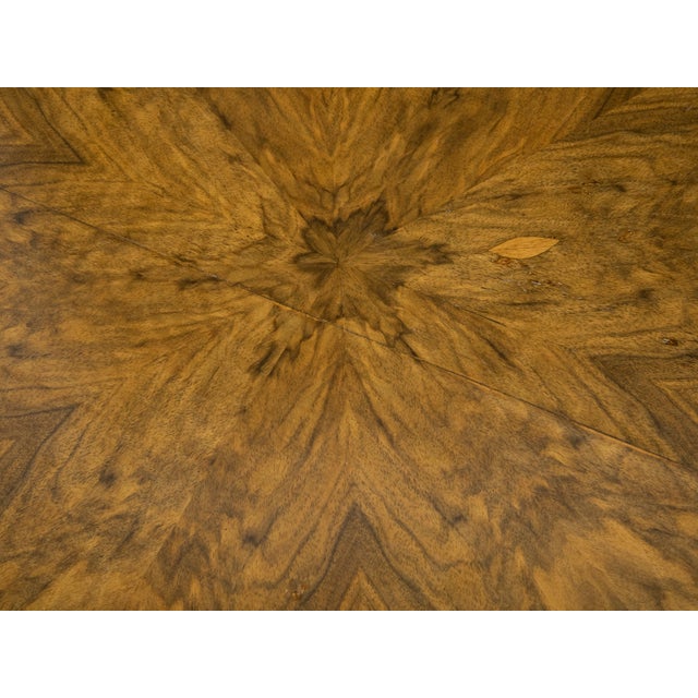 Biedermeier Austrian Biedermeier Walnut 1840s Table with Butterfly Veneer and Tripod Base For Sale - Image 3 of 11