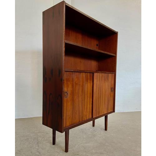 Vintage Danish Bookcase in Rosewood with Sliding Doors, 1960s For Sale - Image 11 of 18