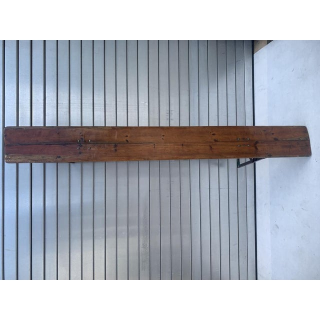Folding Bench on Metal Legs, 1970s For Sale - Image 12 of 18