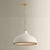 Contemporary Hudson Valley Lighting Southfields 21 in. 1 Light Pendant in Aged Brass and Ceramic Cream Pebble Finish For Sale - Image 3 of 8