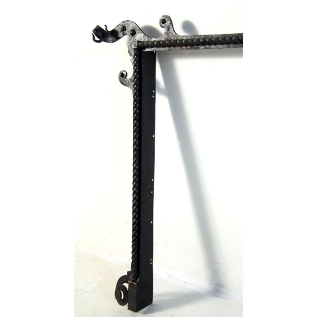 C.1900's Hand Wrought Iron Arts & Crafts Period Fireplace Surround For Sale - Image 11 of 12