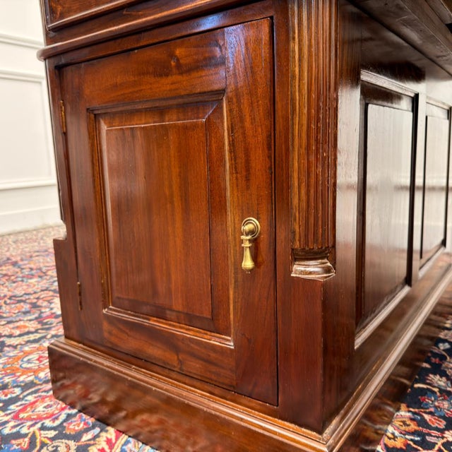 English Classic Teak Desk For Sale - Image 11 of 18