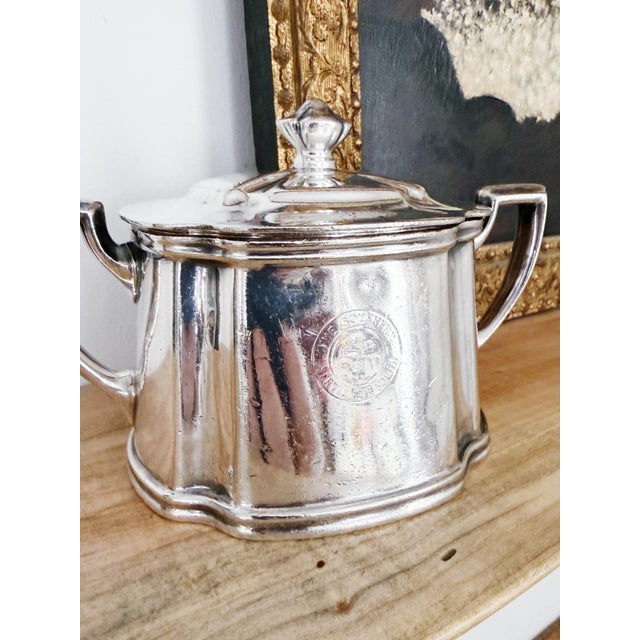1920s Vintage Silver Plated Southern Railway Sugar Bowl For Sale - Image 5 of 6