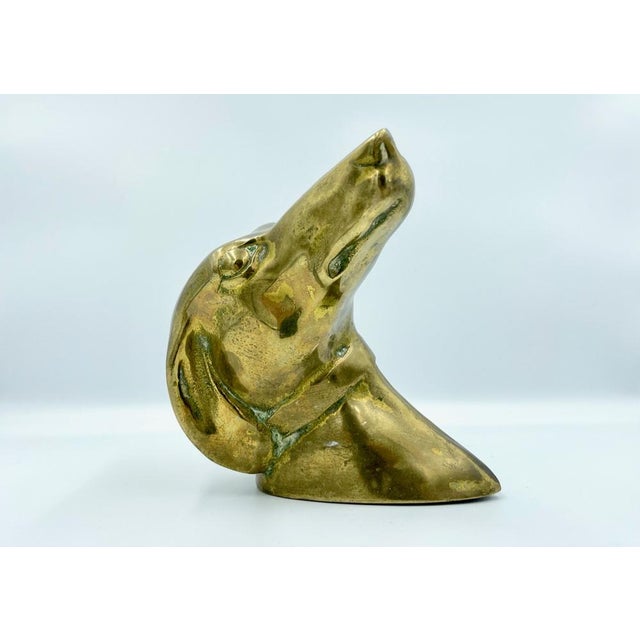 French Brass Greyhound Head, 1950s For Sale - Image 3 of 12