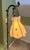 Vintage Art Nouveau Style Floral Vine Bridge Floor Lamp With Embroidered Shade For Sale - Image 4 of 8