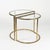 Mid-Century Modern Brass and Glass Nesting Tables, 1970s, Set of 2 For Sale - Image 12 of 18