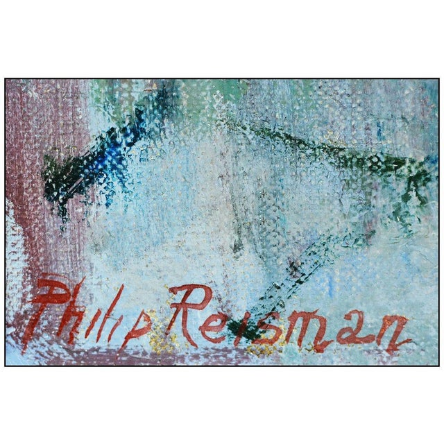 Figurative Mid 20th Century Family Shopping Day, Philip Reisman For Sale - Image 3 of 4