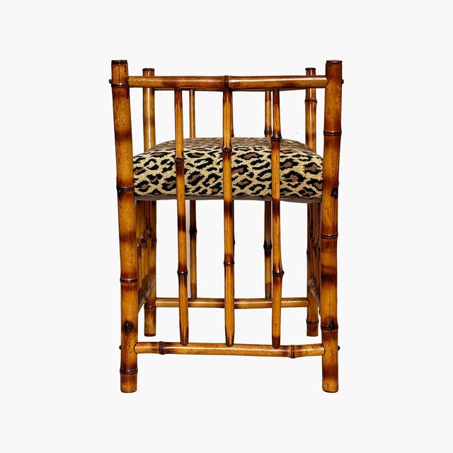 Chinoiserie Mid 20th Century Chinoiserie Bench - Bamboo For Sale - Image 3 of 13