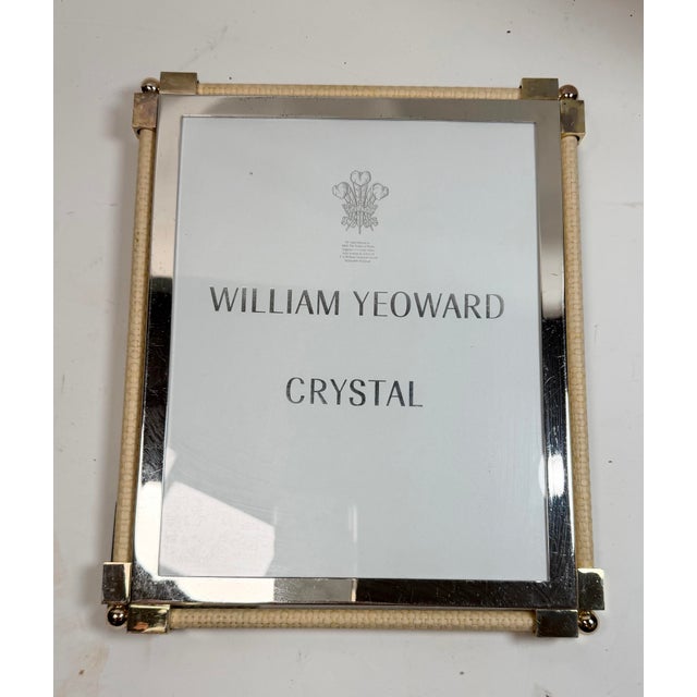 Textile William Yeoward Crystal Classic Raffia Picture Frame 8 X 10 For Sale - Image 7 of 11