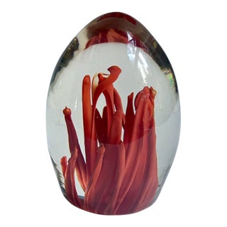 Fulvio Bianconi Murano Style Coral Paper Weight For Sale