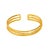 Metal Trio Minimalist Elegant Gold Cuff Bracelet For Sale - Image 7 of 7