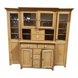 Late 19th Century Austrian Alpine Pine Step-Back Cupboard For Sale