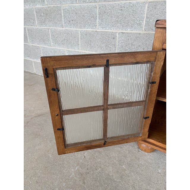 Broyhill Attic Heirlooms Distressed Oak Media Cabinet - Tv Cabinet For Sale - Image 11 of 12