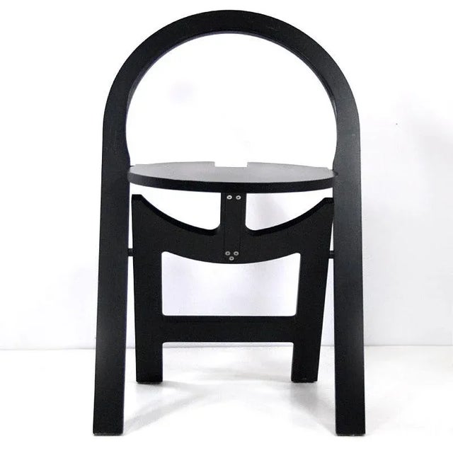 A set of six small folding chairs originating from Denmark in the 1990s. Designed by Peter Studsgarth for Building Block...