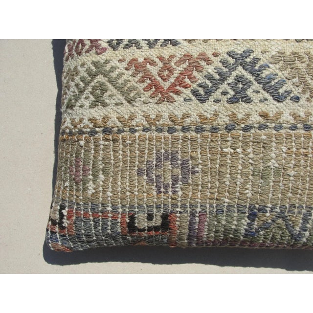 1970s 1970s Turkish Kilim Pillow Cover 16" For Sale - Image 5 of 9