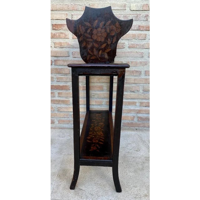 Mid 20th Century Modernist French Wooden Magazine Rack with Marquetry, 1950s For Sale - Image 6 of 9