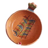 Vintage 1950s Tlaquepaque, México Red Clay Pottery Handmade Bowl For Sale