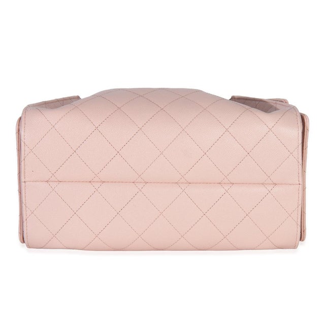 2020s Pink Quilted Caviar Small Chanel 25 Hobo Handbag For Sale - Image 5 of 8