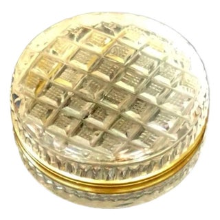 Early 20th Century Crystal trinket box small For Sale