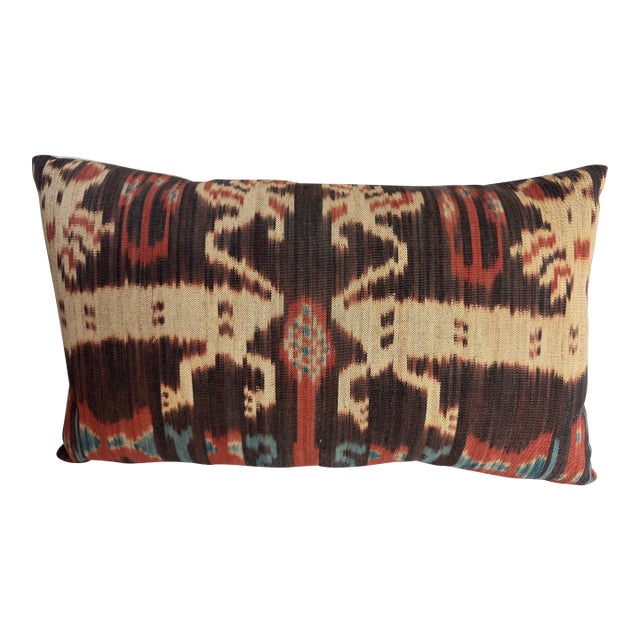 Ikat 1850 Antique Pillow For Sale