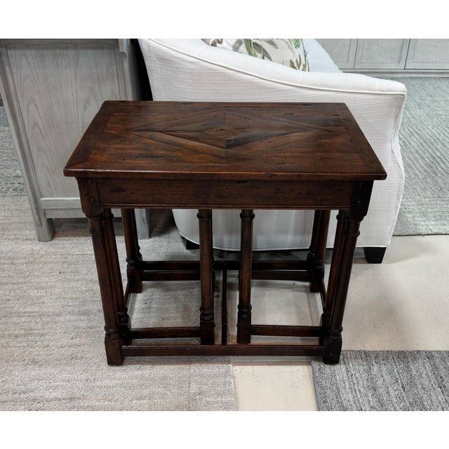 Wood Theodore Alexander Castle Bromwich Orchard Nest of Tables, Nesting Tables - Set of 3 For Sale - Image 7 of 12