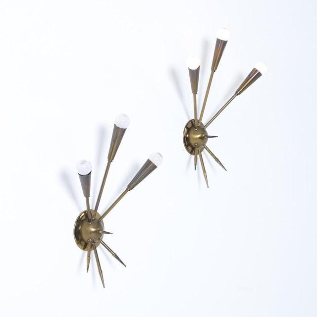 Mid-Century Modern Sputnik Wall Lights, 1950s, Set of 2 For Sale - Image 16 of 16