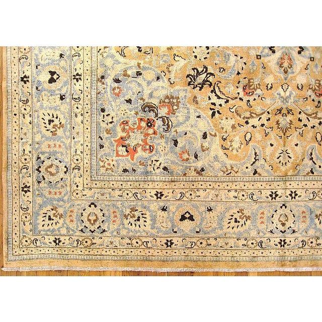 Persian Vintage Persian Meshed Oriental Rug, in Room size, w/ Floral Elements For Sale - Image 3 of 5