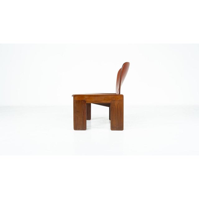 Wood Model 925 Easy Chair by Afra and Tobia Scarpa for Cassina, Italy, 1960s For Sale - Image 7 of 13