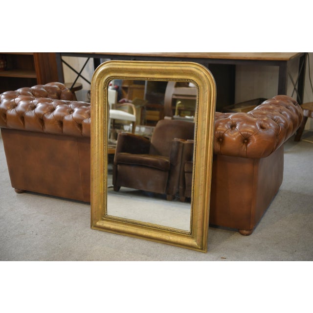 Louis Philippe Gold Leaf-Gilded Mercury Mirror, 19th Century For Sale - Image 5 of 8