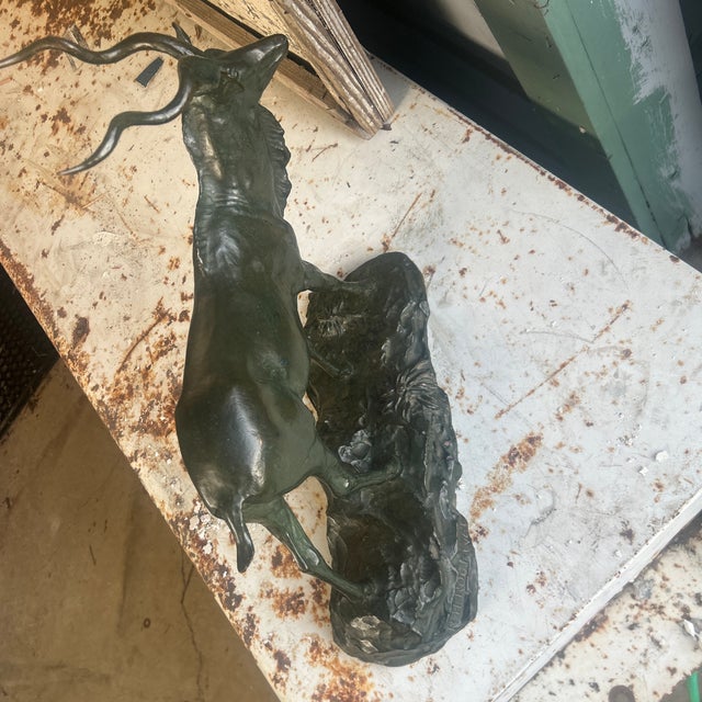 1920s Bronze Sculpture of a Kudu Antelope by Rh Rockwell For Sale - Image 11 of 11