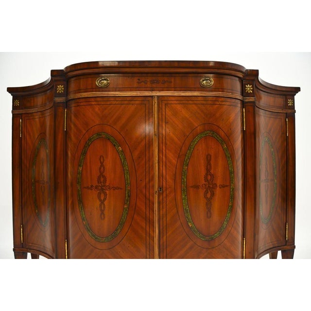 Sheraton Painted Satinwood Sideboard, 1950s For Sale - Image 10 of 13