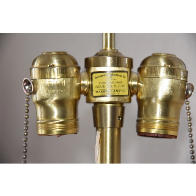 Marbro Lamp Company Hand Painted Japanese Style Motif Lug Vase Table Lamp For Sale - Image 10 of 11