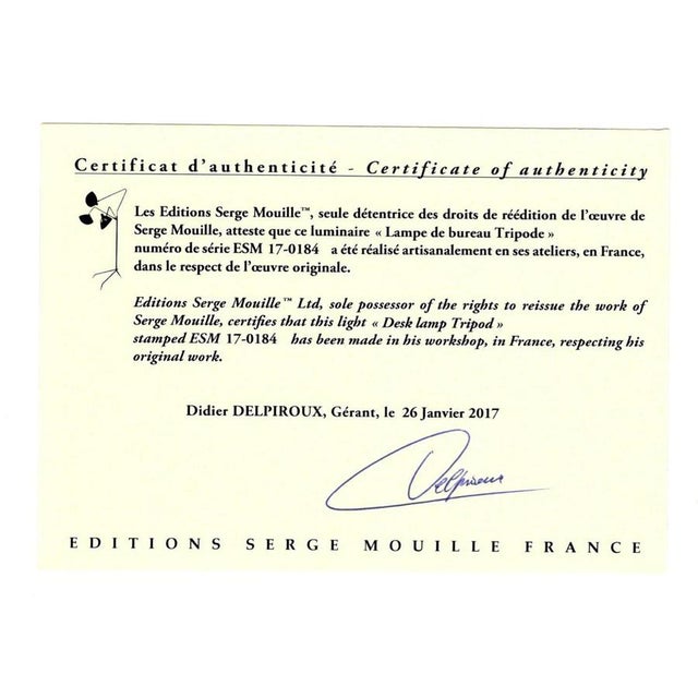 Mid-Century Modern Black Antony Table Lamp from Serge Mouille For Sale - Image 9 of 10