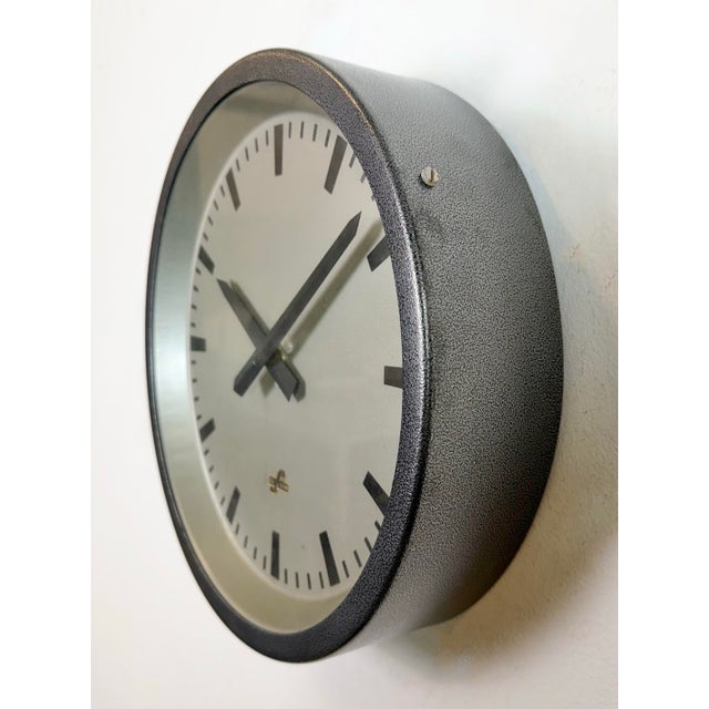 1960s Vintage Industrial Factory Wall Clock from Elfema, 1960s For Sale - Image 5 of 17