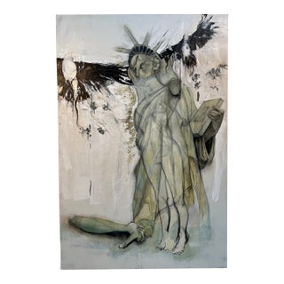 Mid 20th Century Unique Statue of Liberty Mixed-Media Contemporary Artwork For Sale