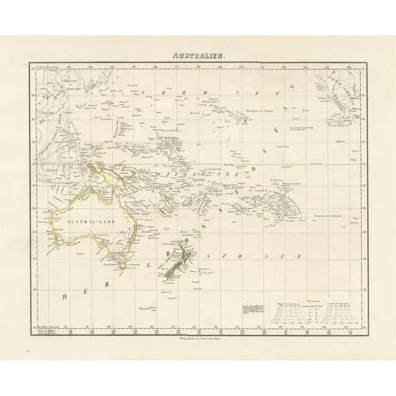 Antique Map of Australasia by Carl Flemming, 1855 For Sale - Image 8 of 8