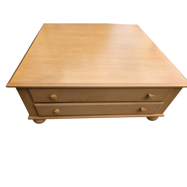 1990s 1990s Ethan Allen American Dimensions Map Case Coffee Table Storage Trunk Mission 255 For Sale - Image 5 of 18